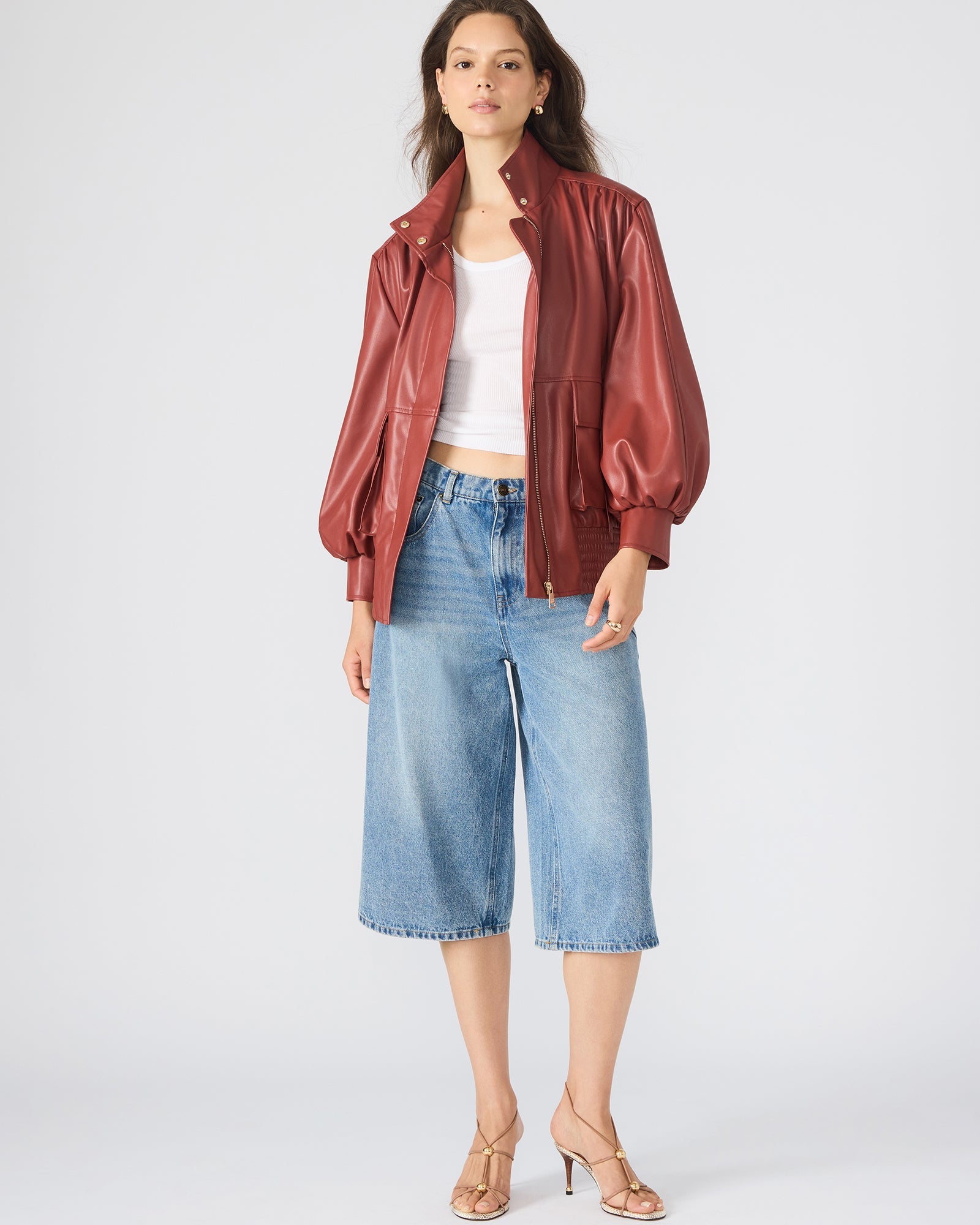 VEE JACKET DUSTY BRICK