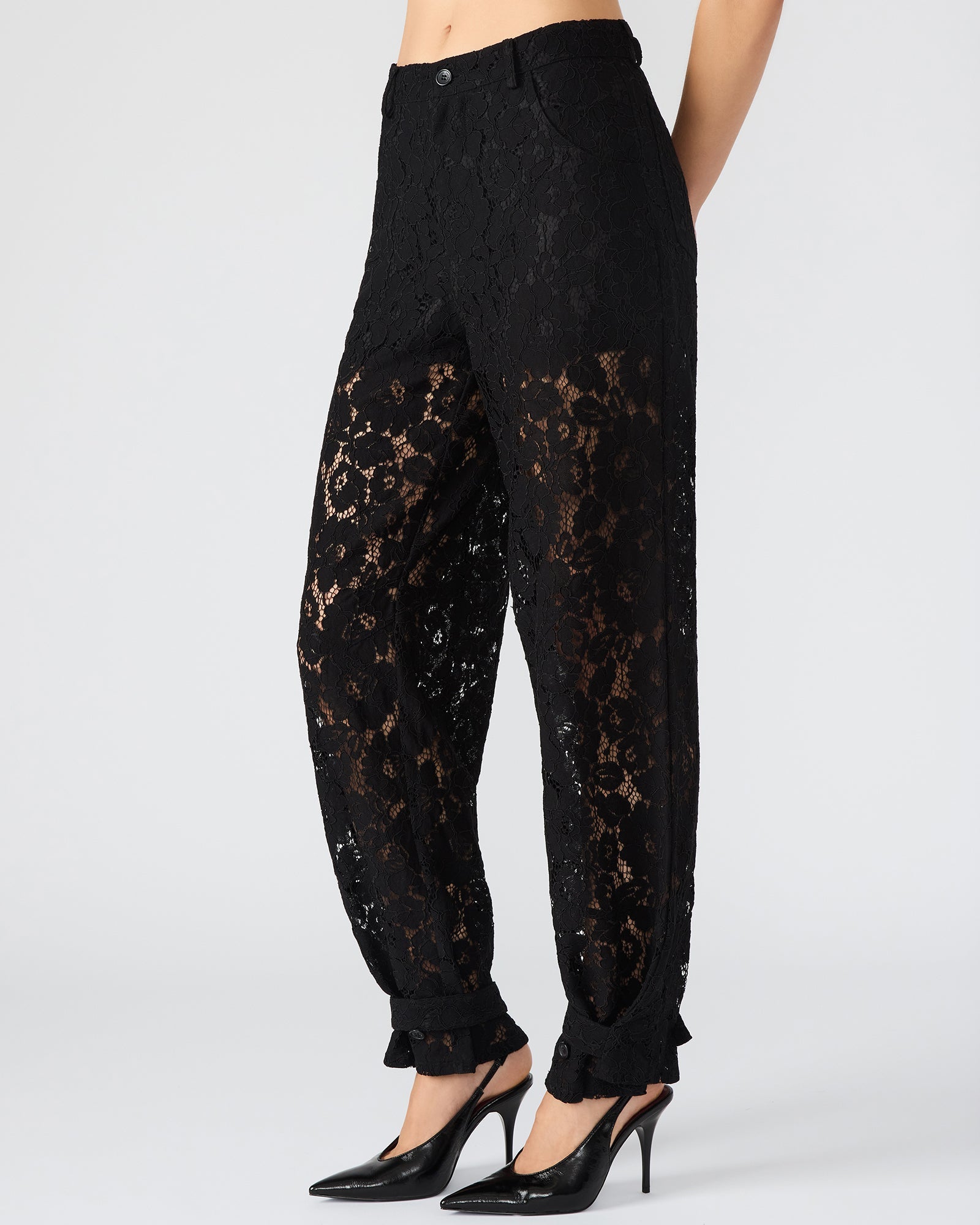 TRE LACE PANT BLACK