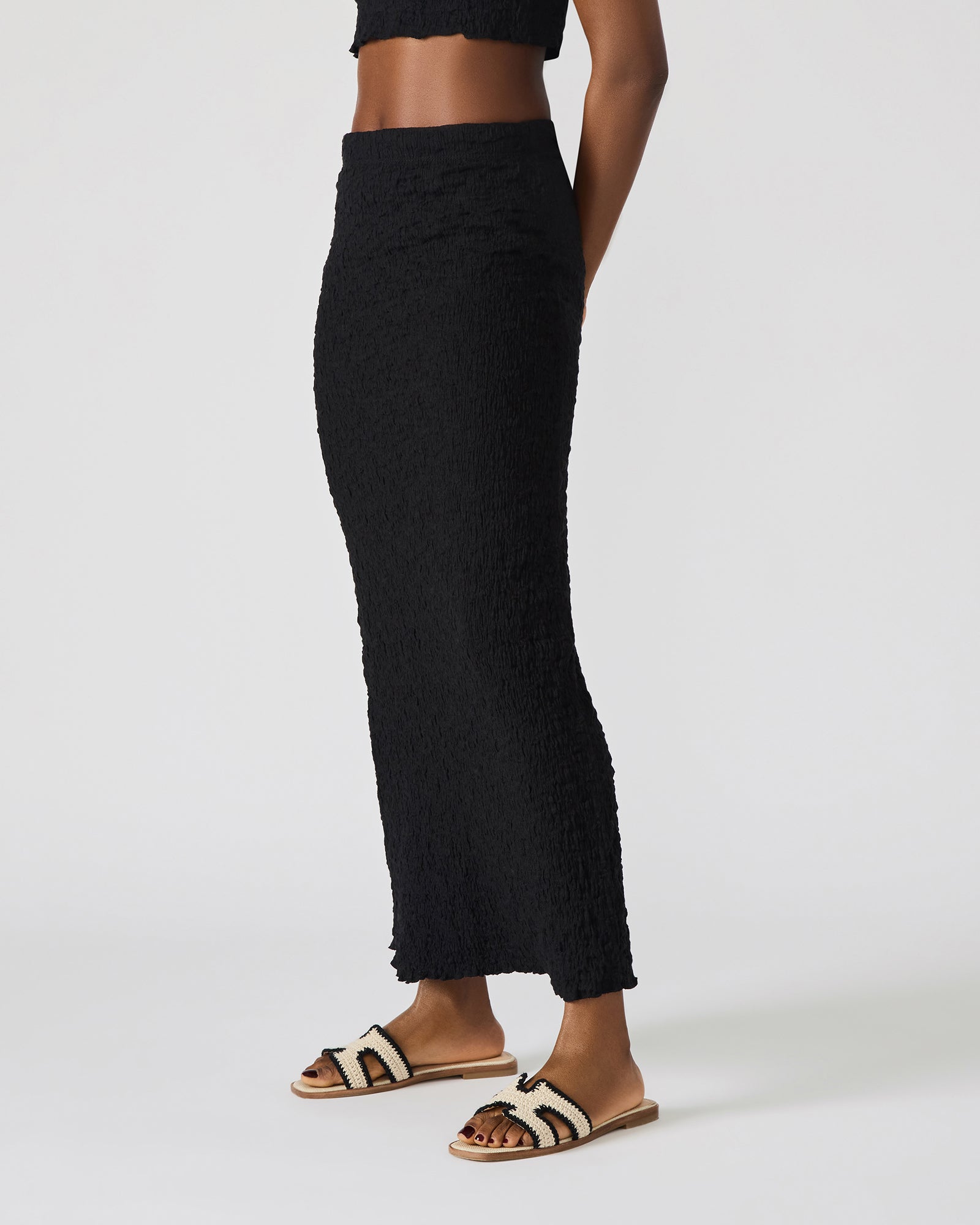 SEASIDE MAXI SKIRT SET BLACK