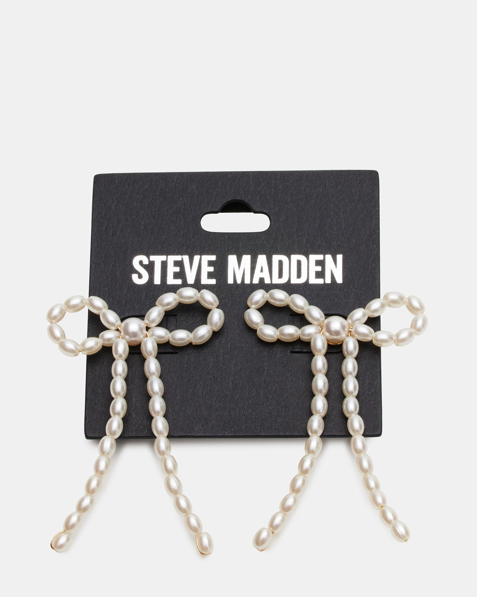 PEARL BOW EARRINGS IVORY