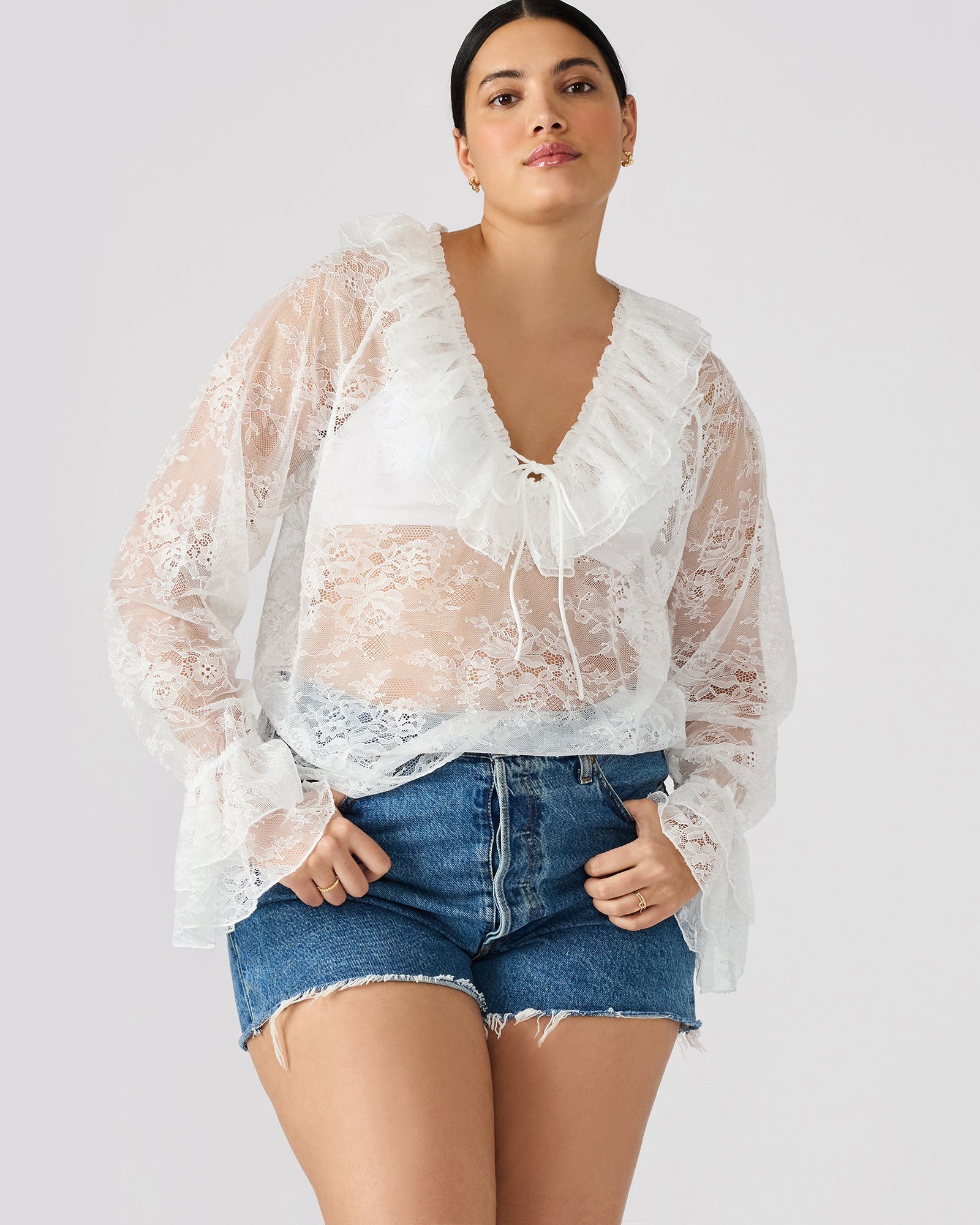 HAMPTON LACE BLOUSE WHITE