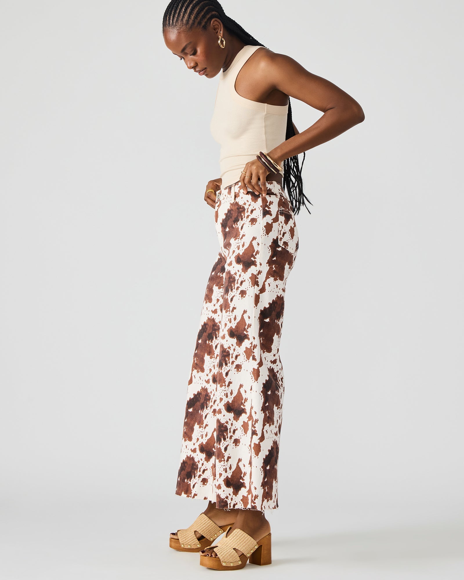 HARLI JEAN BROWN COW PRINT