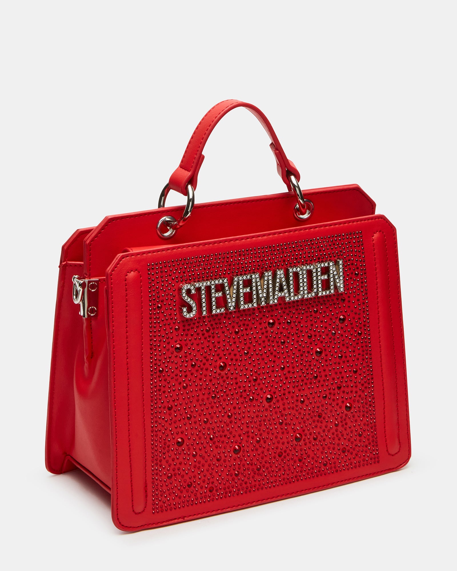 EVELYN BAG RED ALLOVER RHINESTONES